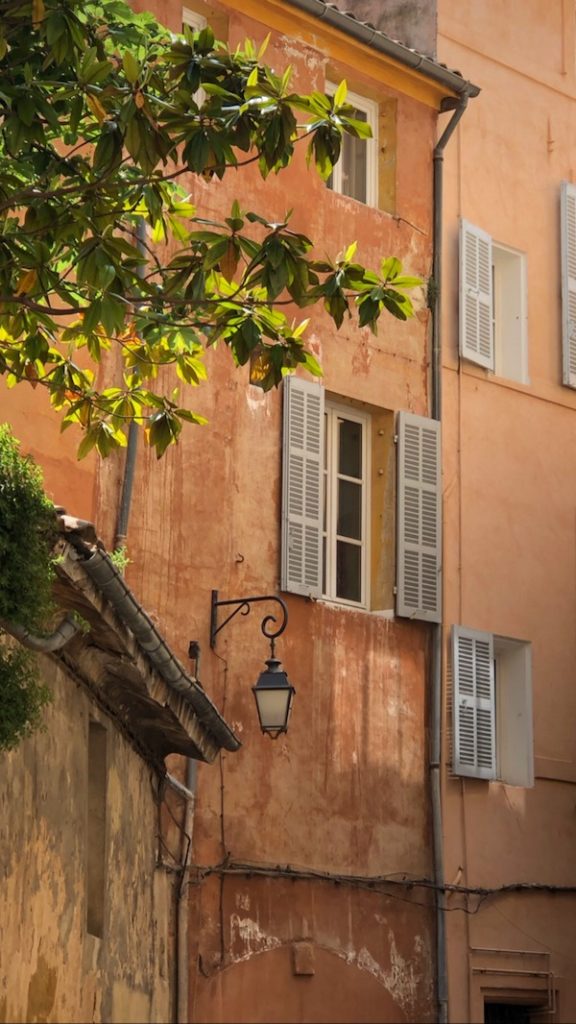 ochre facades in provence