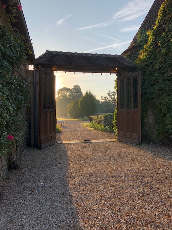 The entrance to Domaine des Evis