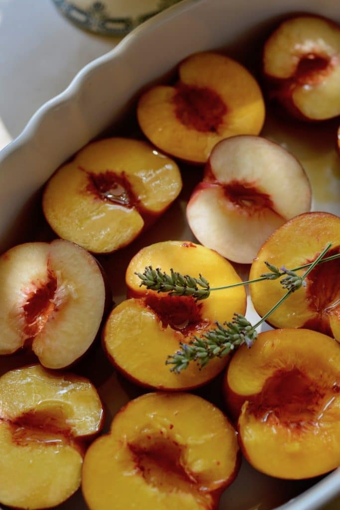 A baked peach recipe by My French Country Home