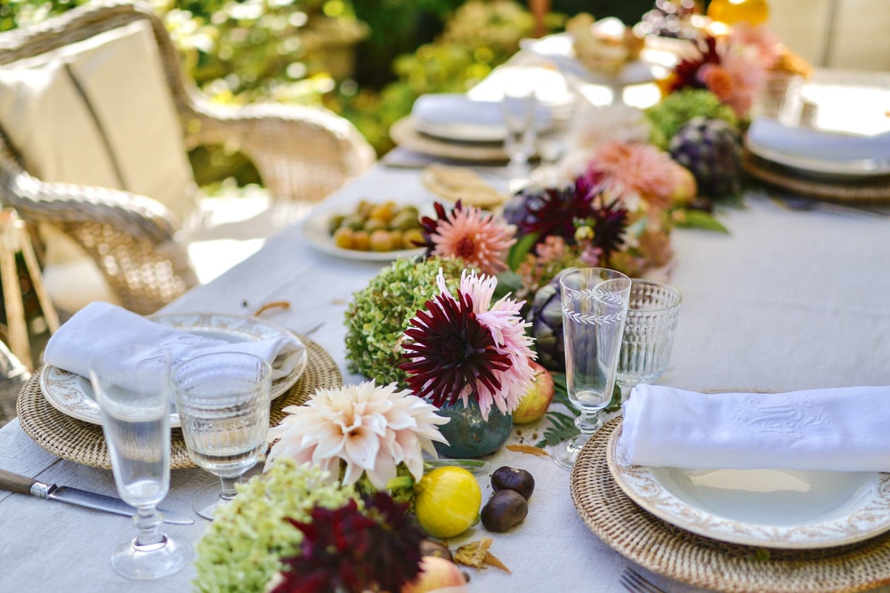 autumn flowers for a fall table- MY FRENCH COUNTRY HOME