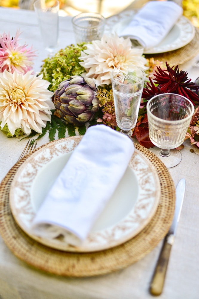 place setting at a fall table- MY FRENCH COUNTRY HOME