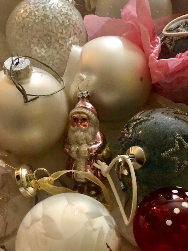 pink and silver christmas tree decorations