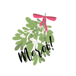 thank you with mistletoe