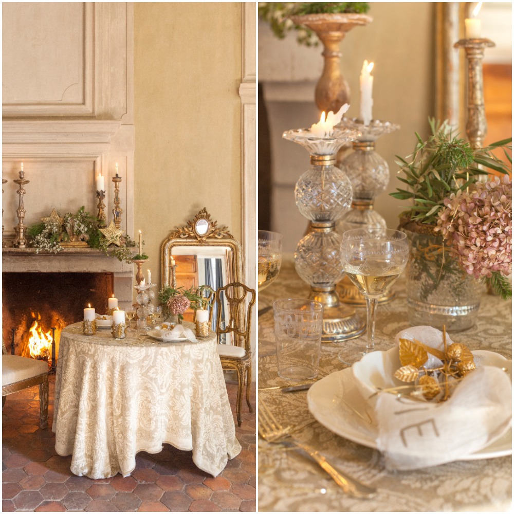 My French Country Home Chateau de Moissac 2019 A Gold Holiday Tablescape at Chateau de Moissac