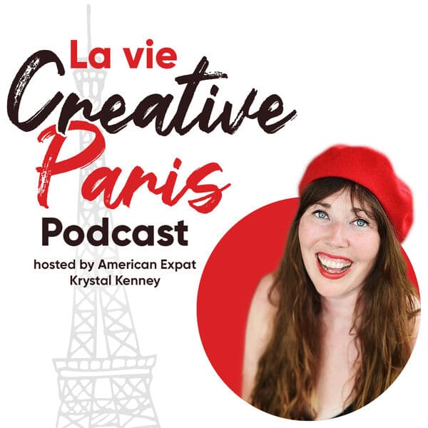 podcast cover with woman in red beret