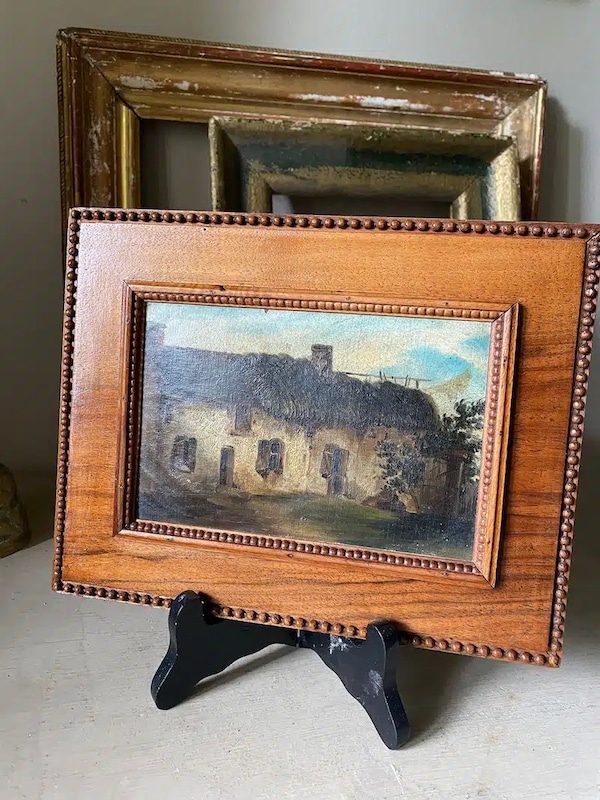 framed antique painting