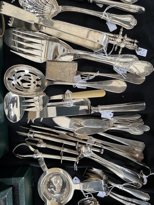 antique silver plate french cutlery