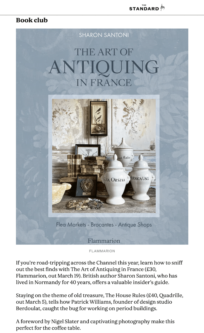 THE STANDARD PRESS FOR THE ART OF ANTIQUING IN FRANCE